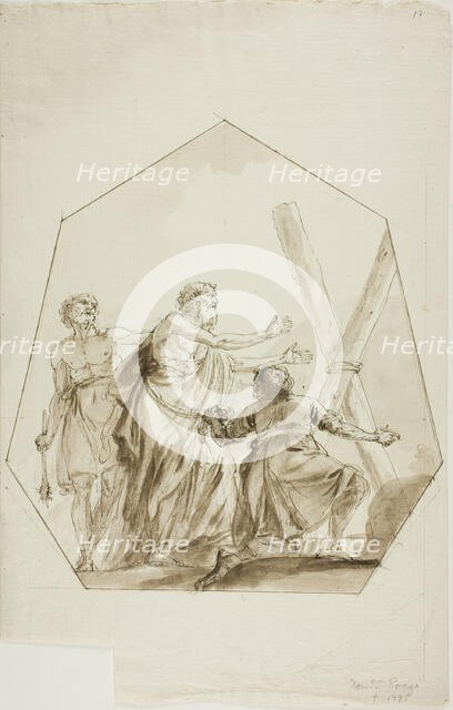 Crucifixion of Saint Andrew, n.d. Creator: Domenico Pozzi.