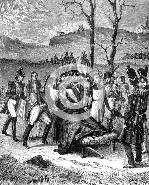 'Napoleon ran towards Duroc, who still lived', 1813 (1882-1884). Artist: Unknown