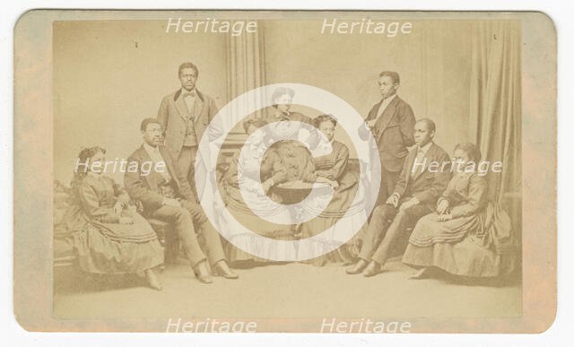 Carte-de-visite of the Jubilee Singers, 1872; printed later. Creator: James Wallace Black.