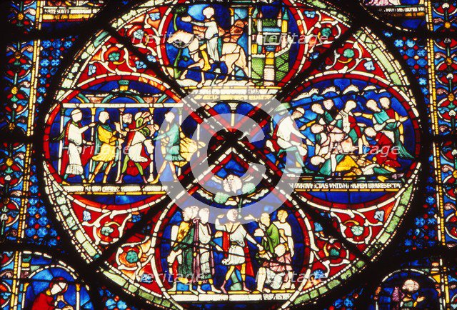 Window detail in Trinity Chapel, Canterbury Cathedral, England, UK, 20th century. Artist: CM Dixon.