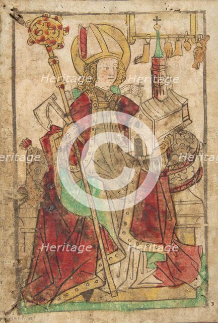 Saint Wolfgang (Sch.*1733a), 15th century. Creator: Casper.