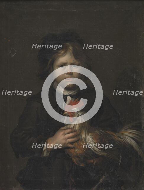 A Farm Boy with a Cock, 1658-1677. Creator: Henrich Dittmers.