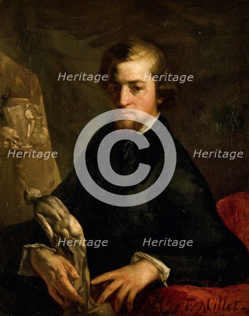 Portrait of Charles-André Langevin. Artist: Millet, Jean-François (1814-1875)