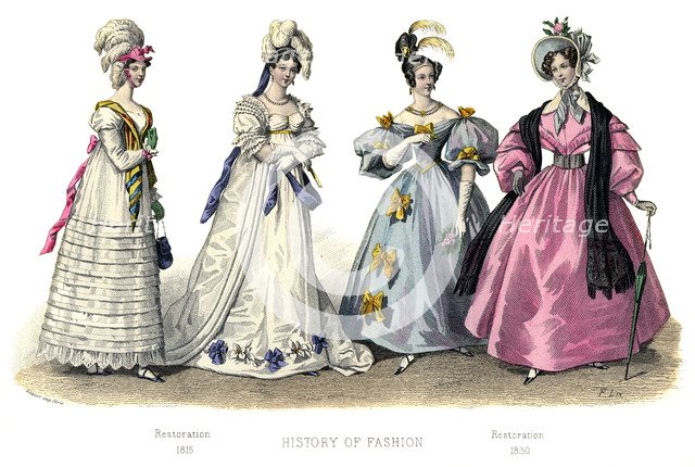 French costume: Restoration, (1882). Artist: Unknown