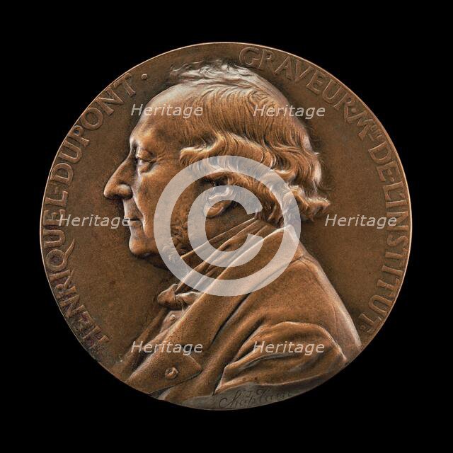 Henriquel Dupont, 1797-1892, Draftsman and Engraver, c. 1870/1892. Creator: Jules Clément Chaplain.