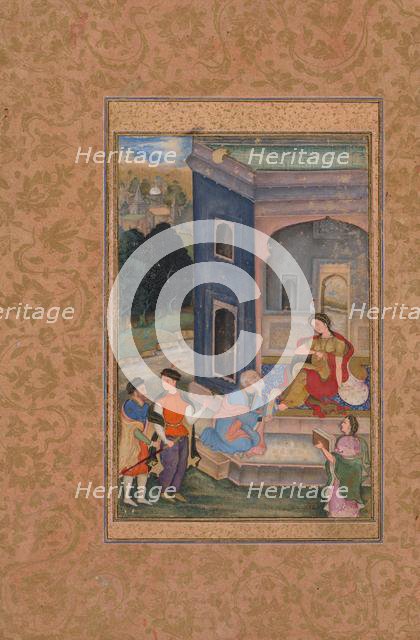 European Costume Scene, c. 1590-1595. Creator: Unknown.