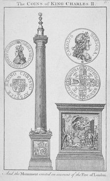 The Monument, City of London, 1760. Artist: Anon