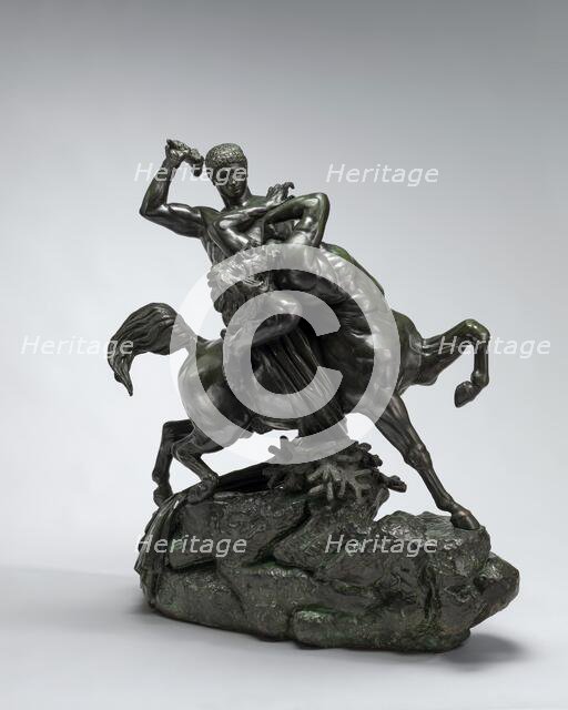Theseus Fighting the Centaur Bienor, model 1849, cast 1873. Creator: Antoine-Louis Barye.