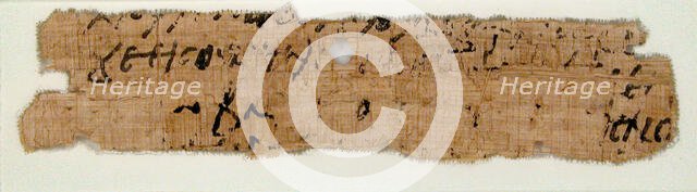 Papyrus Fragment of a Letter from Euprasius to Epiphanius, Coptic, 7th century. Creator: Unknown.