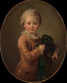 Boy with a Black Spaniel. Creator: Francois Hubert Drouais.