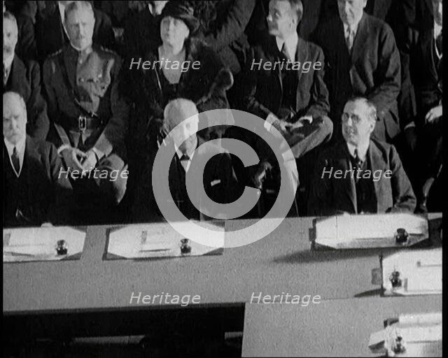 Delegates Seated at the Washington Naval Conference in the United States of America, 1921. Creator: British Pathe Ltd.