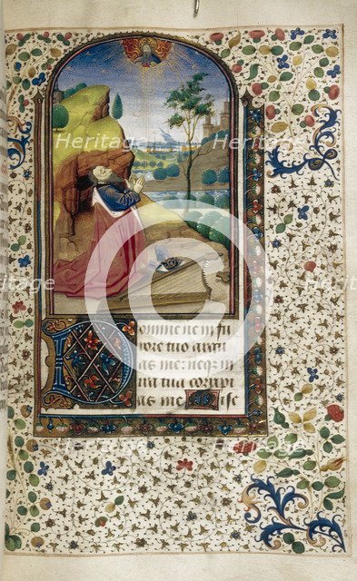 King David in prayer (Book of Hours), 1450-1499. Artist: Anonymous  