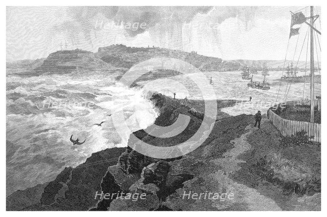 Newcastle, from Nobby's Head, New South Wales, Australia, 1886. Artist: Unknown