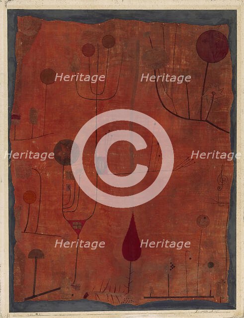 Fruits on Red, 1930. Creator: Klee, Paul (1879-1940).