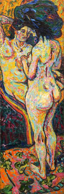 Two Nudes [obverse], 1907. Creator: Ernst Kirchner.
