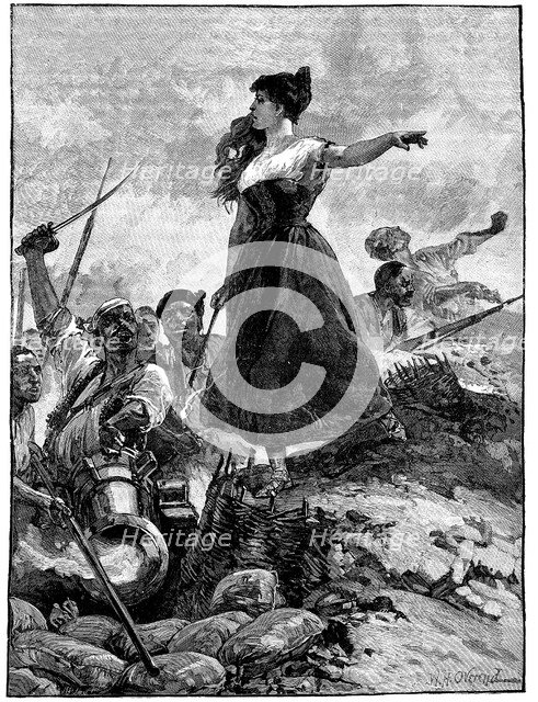 Siege of Zaragoza, Peninsular War, 16 June-13 August 1808. Artist: Unknown