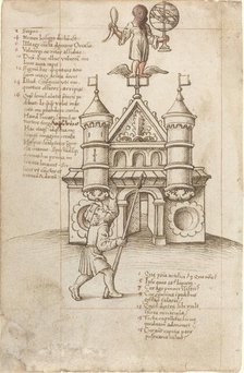 The Statue of Opportunity and the Passer-by [fol. 8 recto], c. 1512/1515. Creator: Unknown.