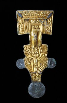 Square-headed brooch, Anglo-Saxon Period, (400 - 1066). Artist: Unknown.
