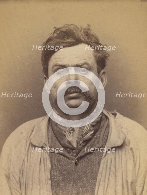 Birilay. Henri, Marc, Julien. 46 ans, né à Chartres (Eure & Loir). Journalier. Anarchiste...., 1894. Creator: Alphonse Bertillon.