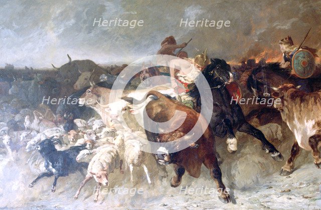 'Plunderers', 1867. Artist: Evariste Vital Luminais