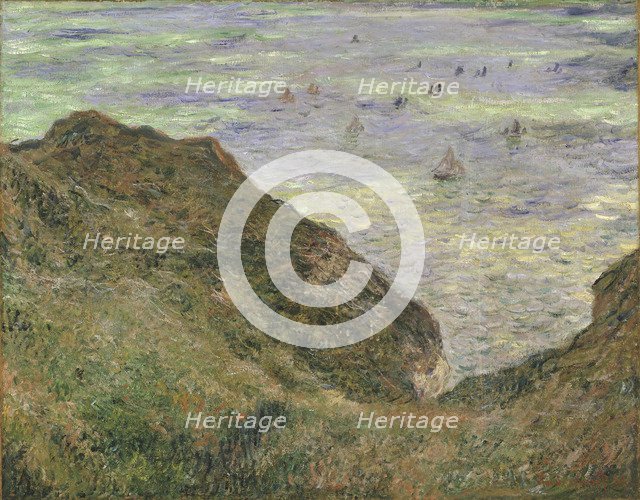 On the cliff at Pourville. Artist: Monet, Claude (1840-1926)