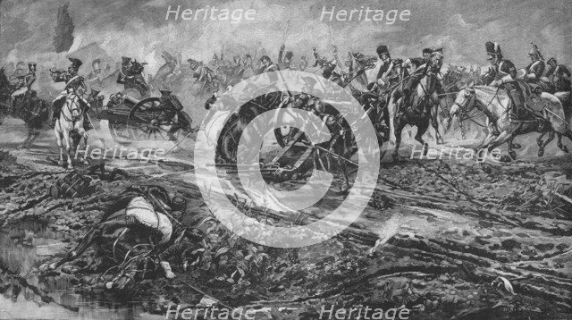 'The Union Brigade Capturing the French Guns at Waterloo', 1902. Artist: William Barnes Wollen.