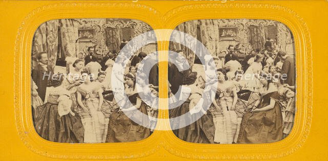 Genre parlor scene, 1860s. Creator: E Lamy.