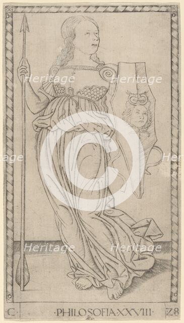 Philosofia (Philosophy), c. 1465. Creator: Master of the E-Series Tarocchi.