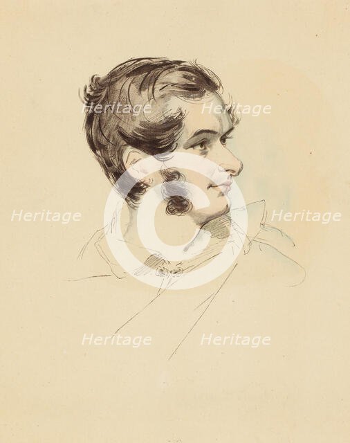 Portrait of the writer Prosper Mérimée (1803-1870), c. 1850. Creator: Rochard, Simon-Jacques (1788-1872).