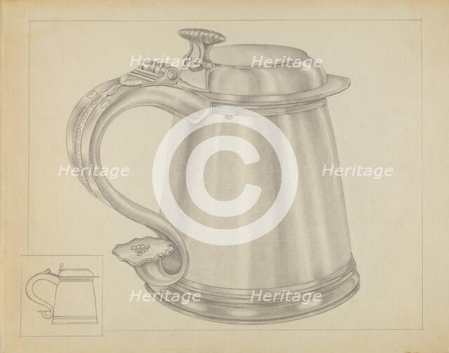 Silver Tankard, c. 1936. Creator: Isidore Steinberg.