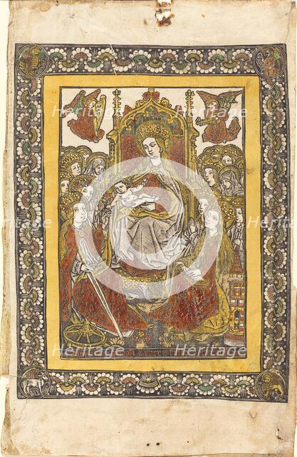 The Madonna Enthroned with Eighteen Holy Women, c. 1480/1490. Creator: Unknown.