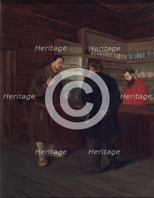 In a tavern. Artist: Mozgov, Timofei Illarionovich (1866-1919)