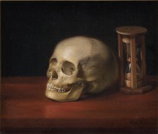 Skull and Hourglass, 1714-1814. Creator: Christian Albrecht Jensen.