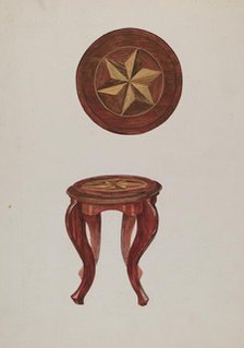 Round Stool, 1936. Creator: Verna Tallman.