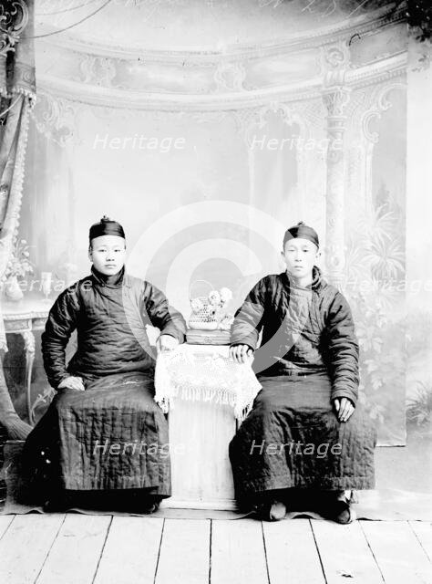 Two Asian men, 1900. Creator: Nikolai Nikolaevich Petrov.
