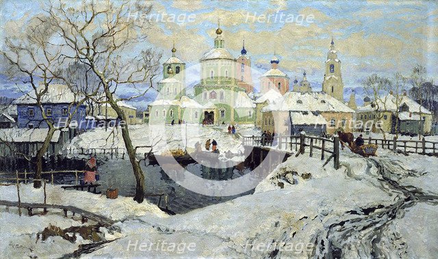 'Small Village Torzhok', 1917.  Artist: Konstantin Ivanovich Gorbatov