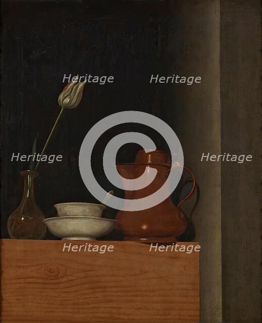 Still life with jug and tulip, 1754. Creator: Anna Maria Punz.