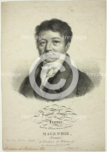 Portrait of François Magendie, c. 1822. Creator: Julien Leopold Boilly.