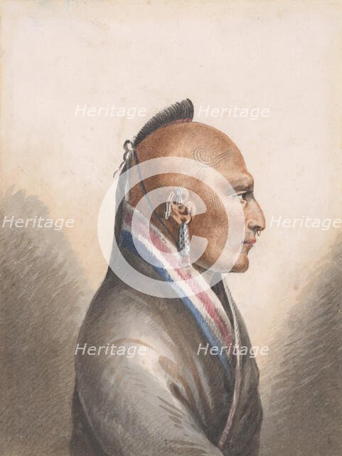 The Chief of the Little Osages, 1811-ca. 1813. Creator: Pavel Petrovic Svin'in.