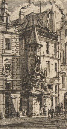 House with a Turret, rue de la Tixéranderie, Paris, 1852. Creator: Charles Meryon.