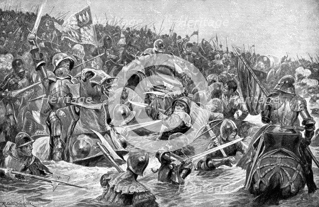 The Battle of Towton, 29 March 1461, (c1920). Artist: Unknown