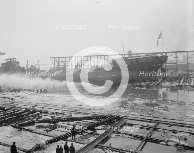 Str. F.P. Jones, launch, 1913 Mar 8. Creator: Unknown.