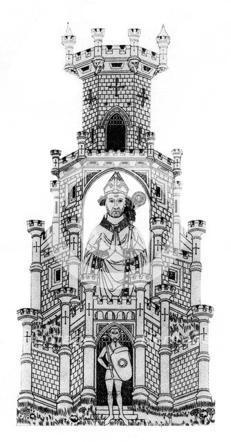 Robert Wyville, the Bishop of Salisbury and his champion, (1924). Artist: Unknown