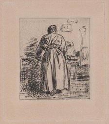 The Ironing Woman, 1843. Creator: Charles Emile Jacque.