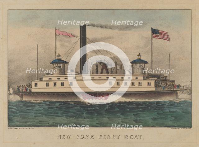 New York Ferry Boat, ca. 1860-65., ca. 1860-65. Creators: Nathaniel Currier, James Merritt Ives, Currier and Ives.