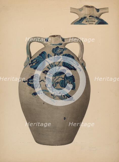 Stoneware Jar, 1937. Creator: Richard Barnett.