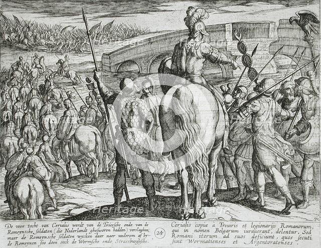 The Advance Guard of the New Roman Troops Turned Back, published 1612. Creator: Antonio Tempesta.