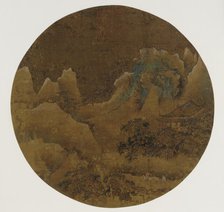 Mountain landscape: crags, temple and pines, Ming dynasty, 1368-1644. Creator: Unknown.