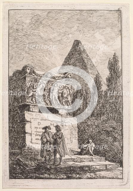 Les Soirées de Rome: Le Sarcophage, 1763-1764. Creator: Hubert Robert (French, 1733-1808).