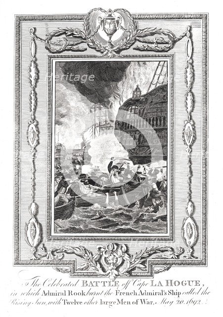 Battle off Cape LaHogue, 1692. Artist: Unknown